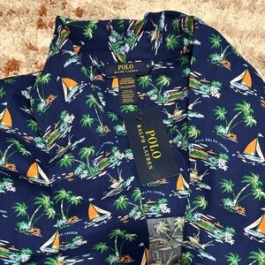 Polo Ralph Lauren Navy Tropical robe